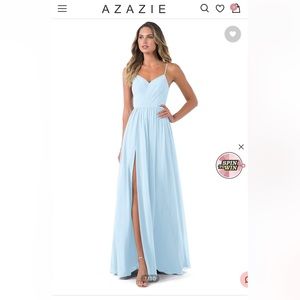 Azazie dress - sky blue - size 2